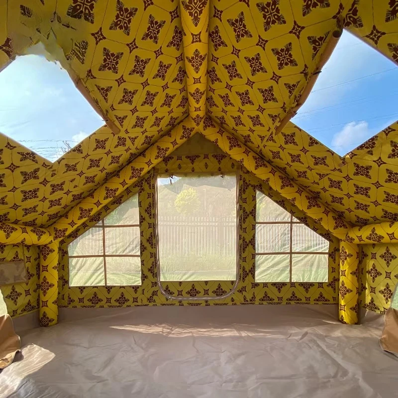 Desert Tent Luxury Glamping Inflatable Tent, Waterproof Heavy Duty Bedouin Tent for Outdoor Camping Safari