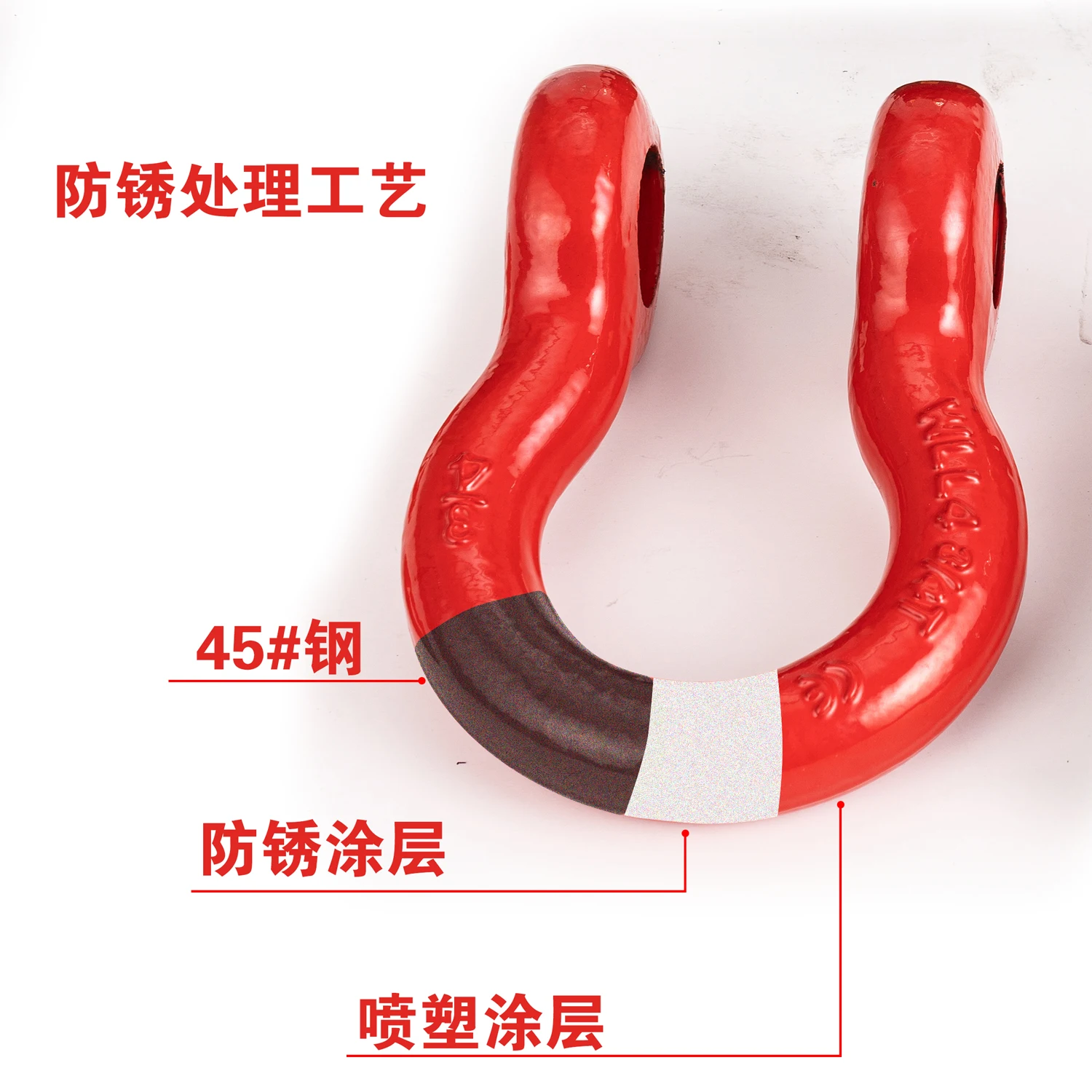 عالية القوة على الطرق الوعرة مركبة القضبان الأمامية والخلفية تعديل سحب مقطورة الإنقاذ هوك القوس 3/4U تكبل موصل معلق درع #3