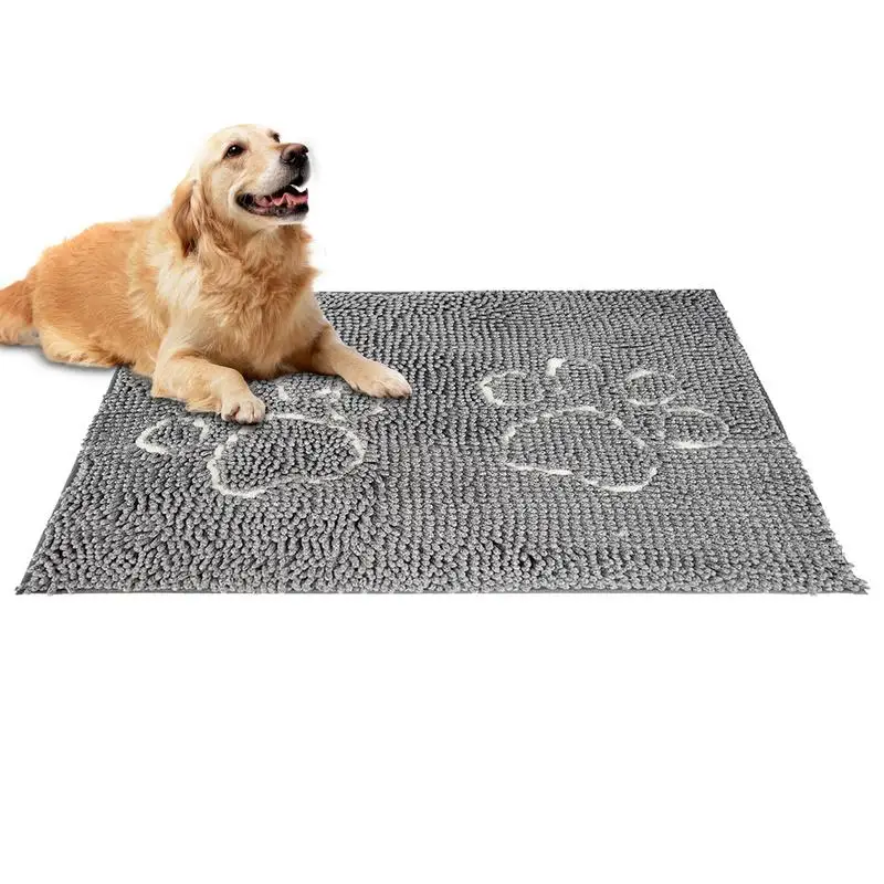 Door Mat Dog Paws Non-Slip Washable Mat Dirty Trapper For Inside Entrance Front Door Mat Low-Profile Entryway Rug For Wet Shoes