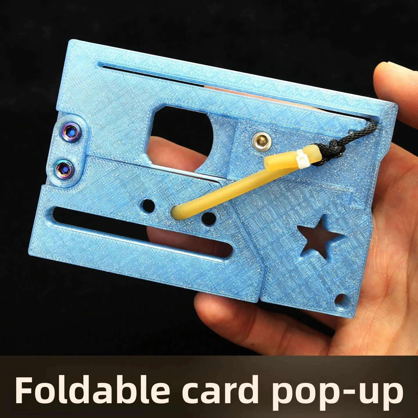 LIFE Card Folding 3D Print PLASTIC Slingshot MagaPivot Card EDC Pocket Bow Portable Folding Bow Adult Leisure Decompression Toy