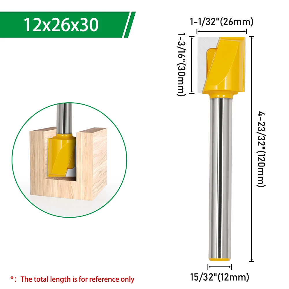 LAVIE 12mm Schaft-Unterbodenfräser, Fräser zum Glätten von Spoilboards und Holzplatten für die Holzbearbeitung (16-36mm) – Detail 5
