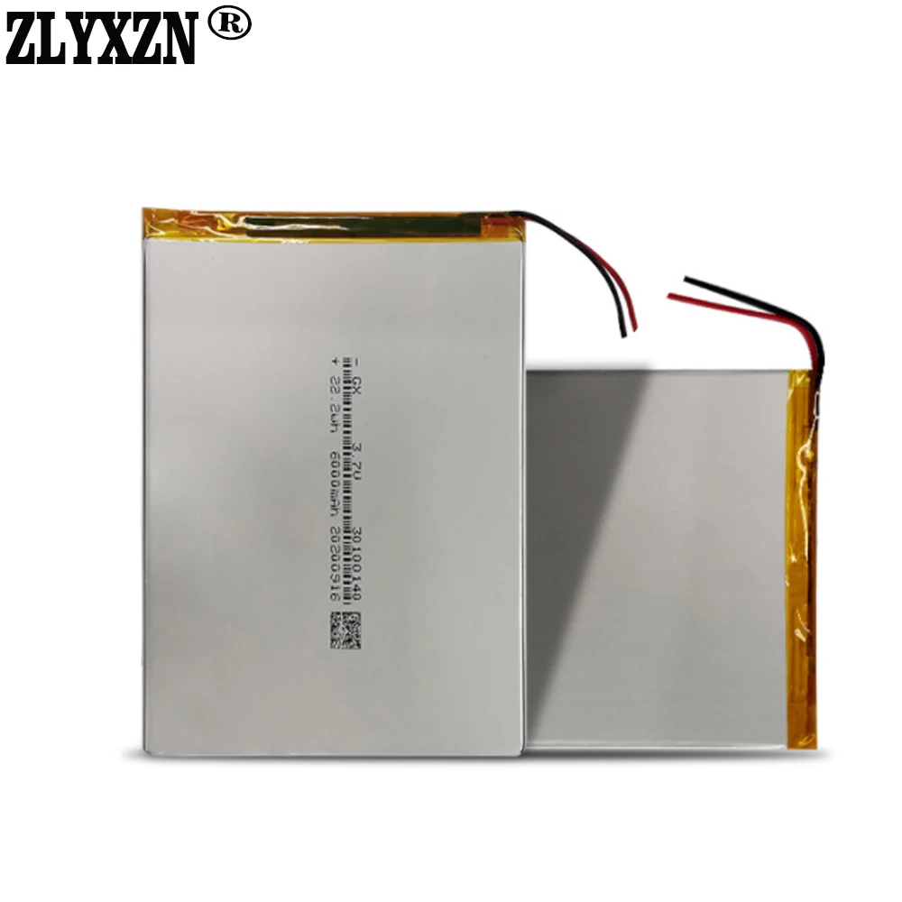 1-10 sztuk 2023 nowy 3.7V 6000mah 30100140 35110140 Tablet bateria PC dla Digma Optima 10.3 3G / Digma Optima 1101 2 przewody