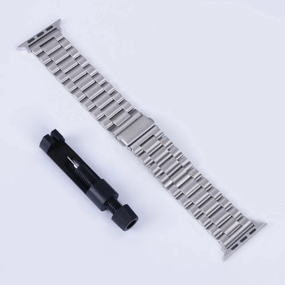 Edelstahlarmband für Apple Watch 46 mm Ultra 49 mm, Metallarmband für iWatch 12 11 10 9 8 SE 42 mm, Business-Uhrenarmband – Detail 1