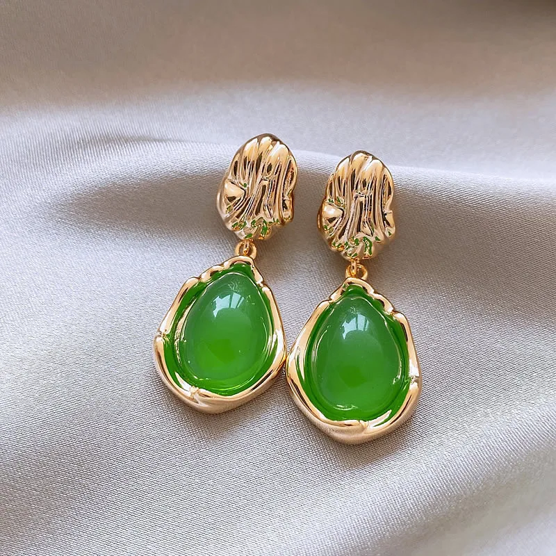 925 Silver Needle Korean Fashion Water Drop Earrings For Women Jewelry 2026 Trending New Women's Irregular Wrinkled Earrings