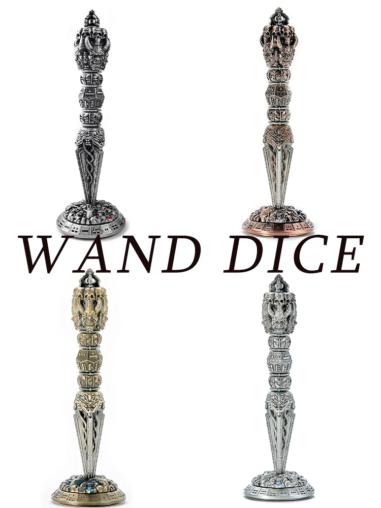 

Magic Wand Core Metal Dice Set - 7in1 Enchanted DND Dice for Dungeons & Dragons, RPG D20, D12, D10, D8, D6, D4