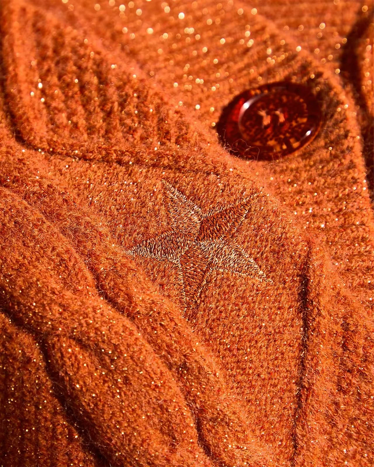 Bild 5: Täglicher bequemer Pullover, einfarbig, lässig, locker, elegant, fauler Stil, Sternmuster, Wollstrickjacke, langärmelige Mäntel mit V-Ausschnitt