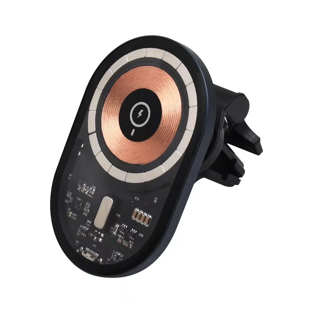 

Новый магнитный автомобильный держатель с беспроводной зарядкой и быстрой зарядкой для телефона, воздуховыпускное отверстие