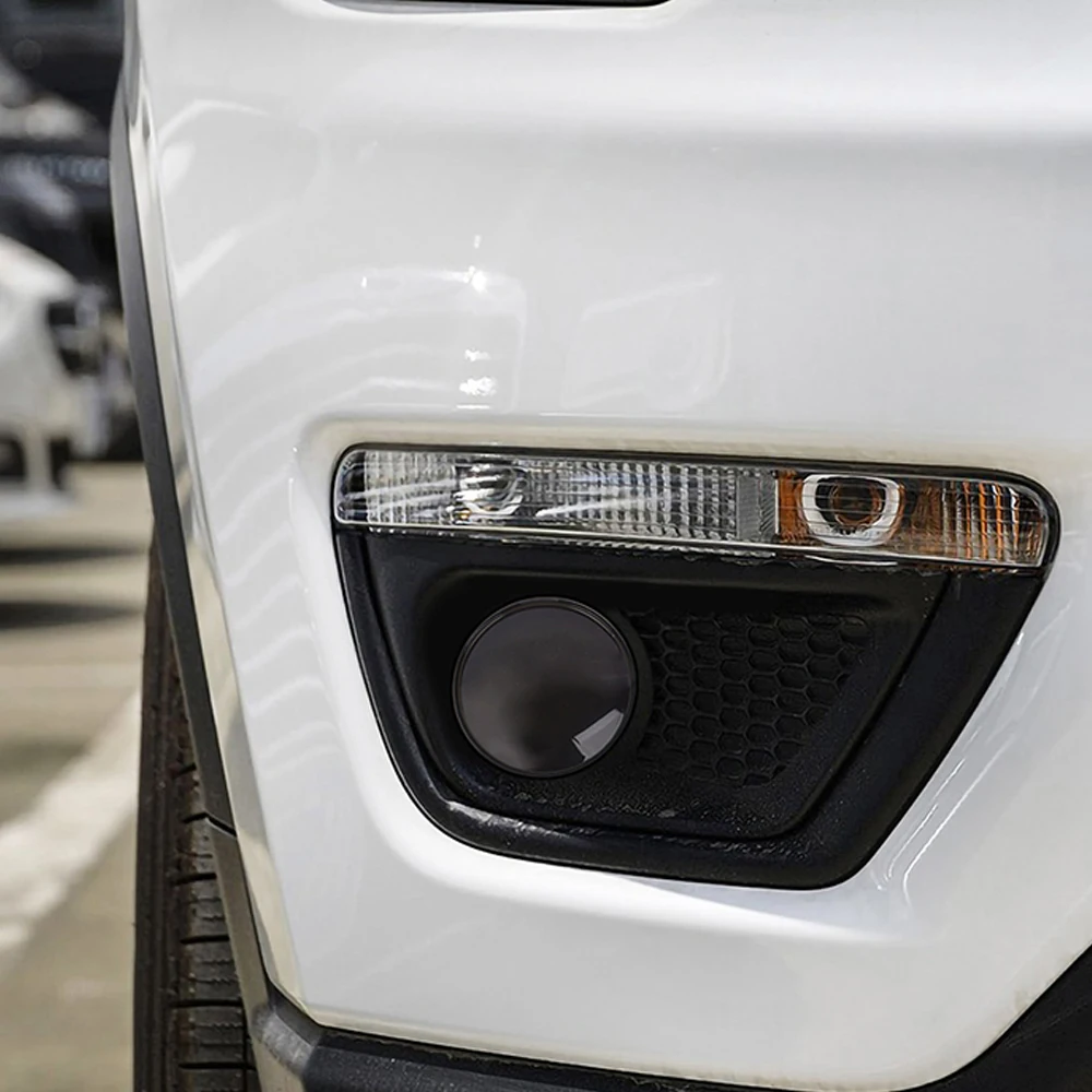 Car Front Fog Light LED Lamp Decoration Protector Cover Trim Frame for Jeep Compass 2017 2018 2019 2020 Exterior Accessories view 6