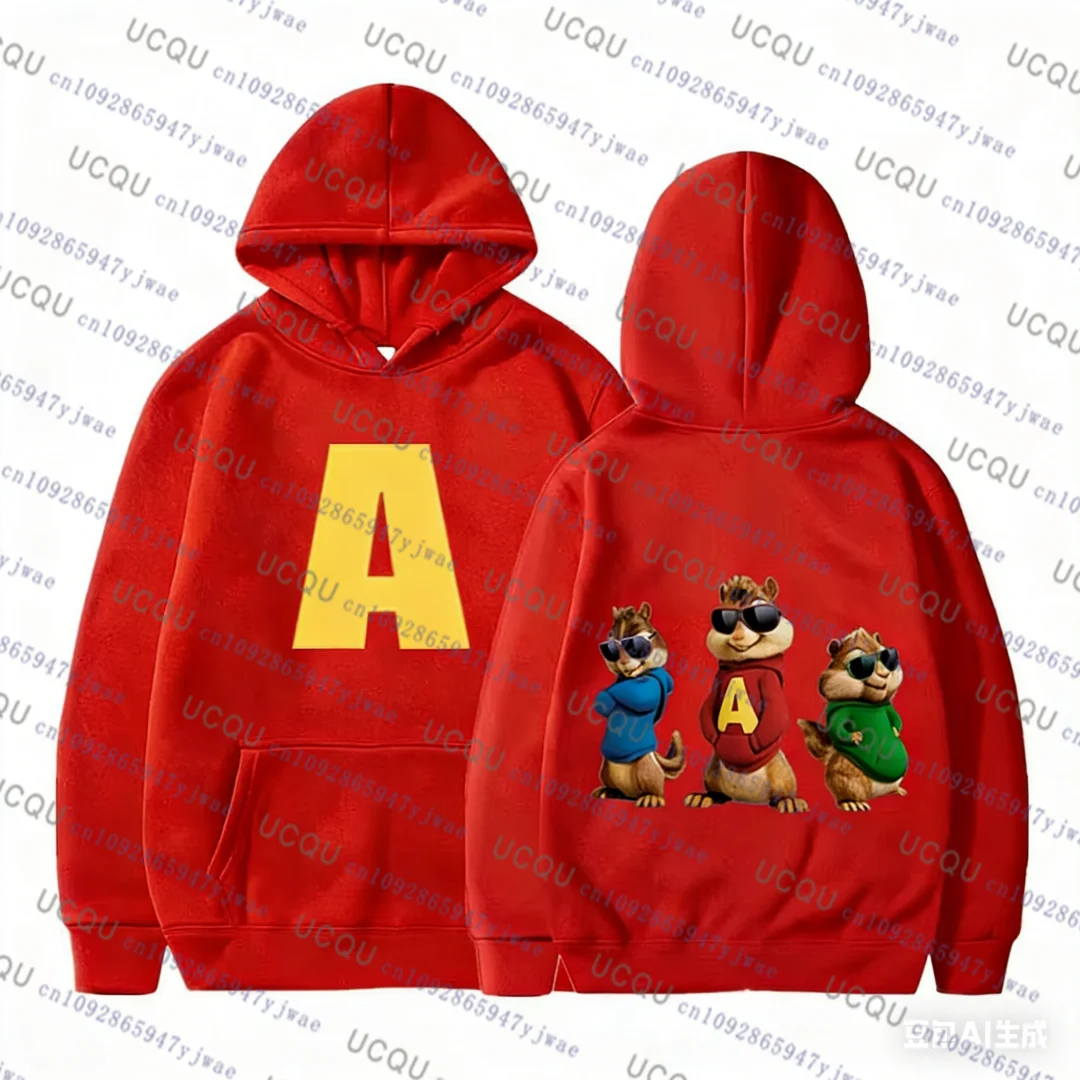 Herbst-Winter-Sweatshirt „Alvin And The Chipmunks The Squeakquel's“ für beste Freunde, Kapuzenpullover, Halloween-Kostüm, Kinderpullover – Detail 11