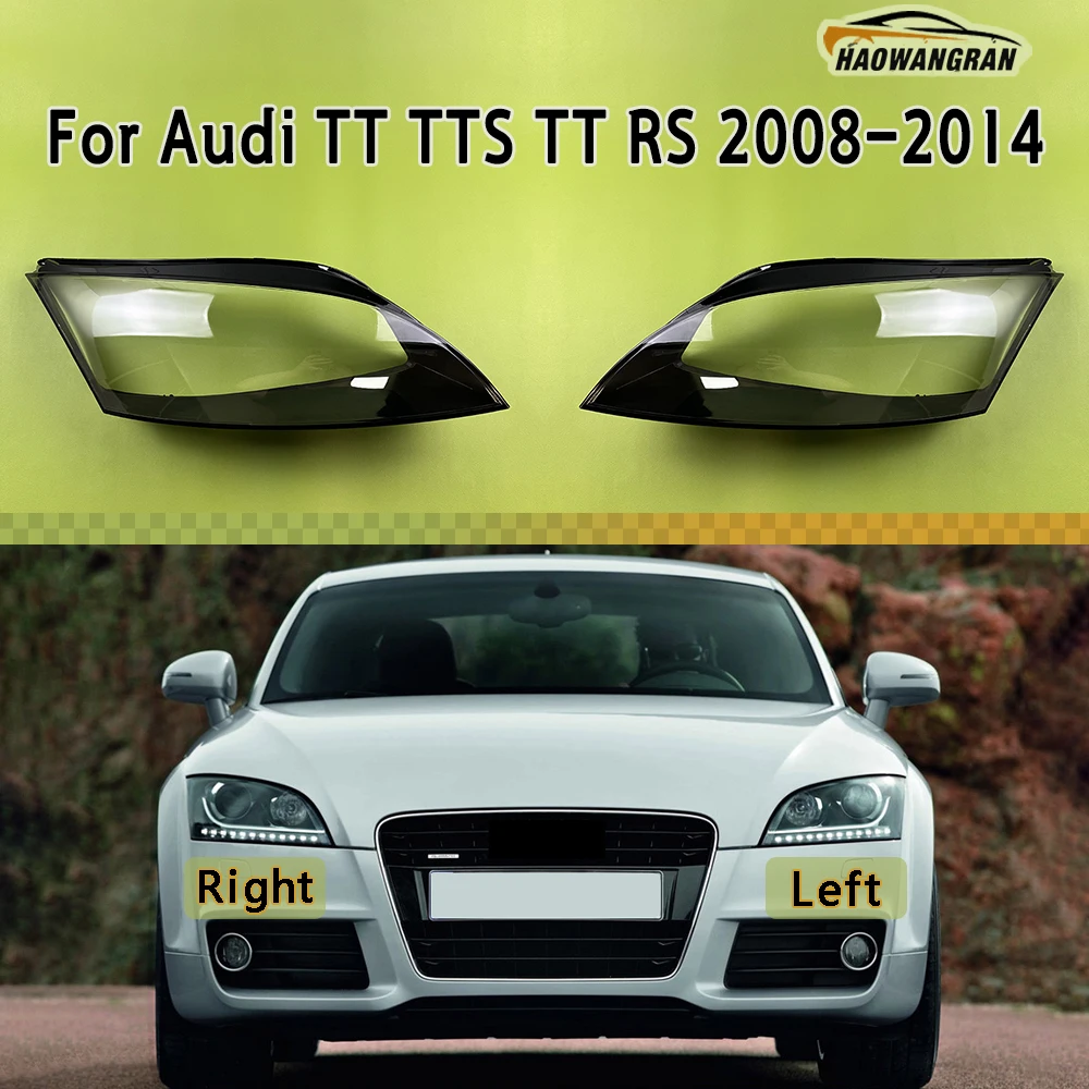 

Headlight Cover For Audi TT TTS TT RS 2008 2009 2010 2011 2012 2013 2014 Transparent Lampshade Plexiglass Replace Original Lens