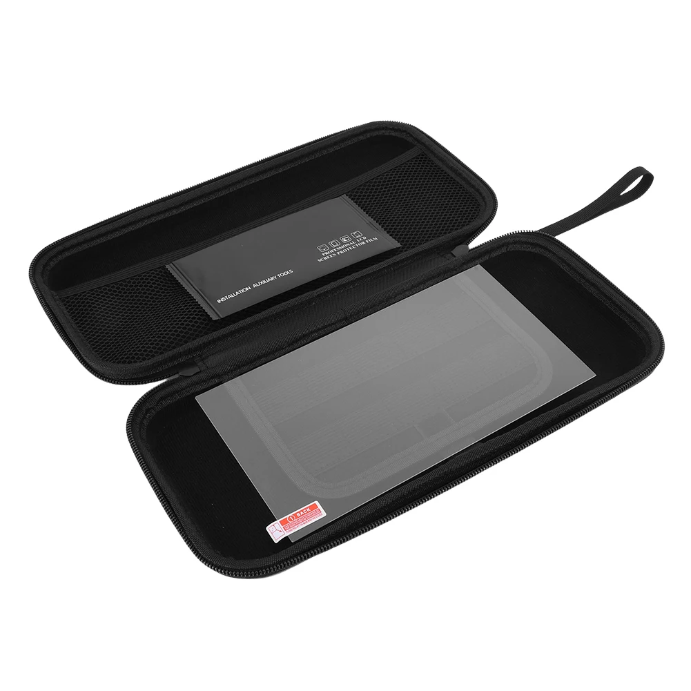 Чехол для переноски из искусственной кожи и защитная пленка для экрана для Switch 2, защитная дорожная сумка, противоударная сумка-органайзер на молнии, аксессуары для игр