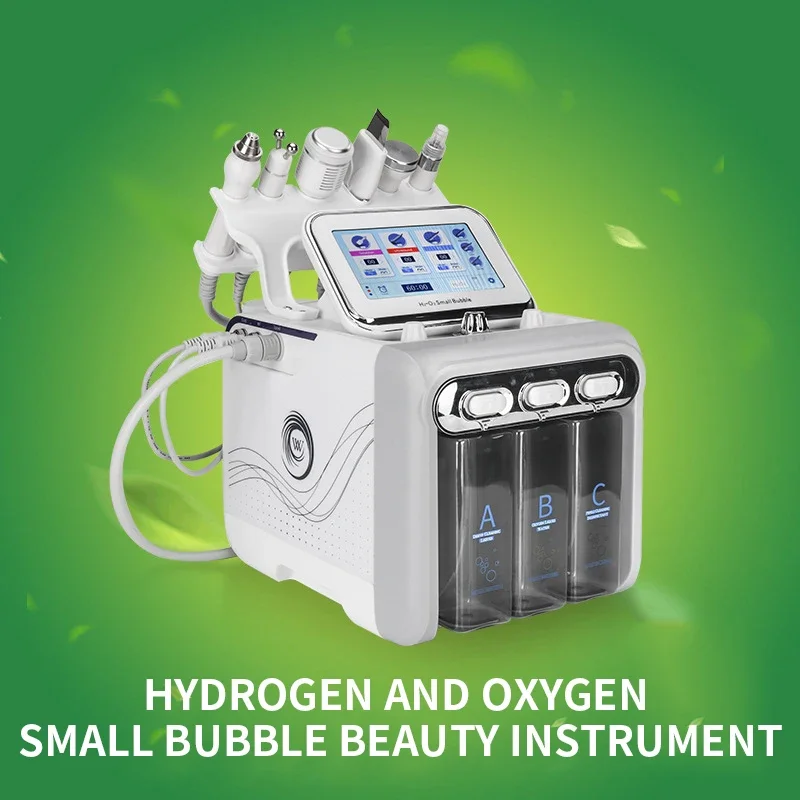 Ultrasonic Hydrogen Oxygen Bubble Facial Cleaner 350W Household Skin Care Device Six-in-One Beauty Device