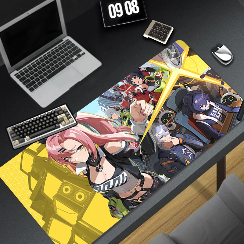 Computer Gaming Accessories HD Mousepad Office PC Z-zenless Zone Zero Mouse Pad Keyboard Pad Desk Decoracion Cute Anime Desk Mat