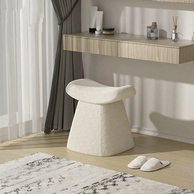 

Dressing stool light luxury high-end stool home modern simple white Fashion