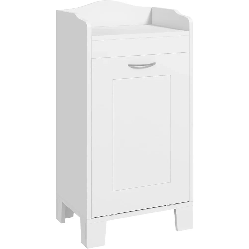 

31" Tilt Out Laundry Hamper, Free Standing Home Organizer Hamper, Bathroom Storage Cabinet, White