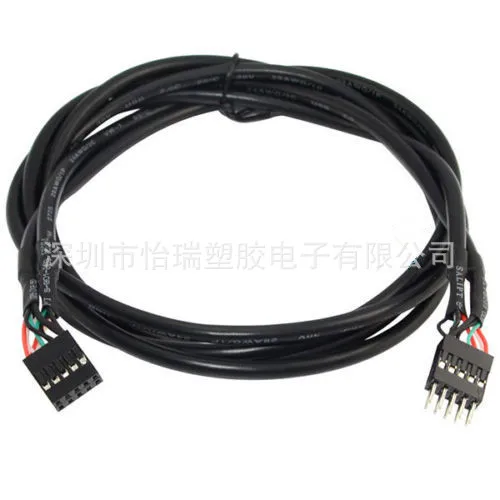 USB2.0 10-контактный Удлинительный кабель 10-контактный штекер на 10-контактный разъем DuPont Удлинительный кабель 1 метр