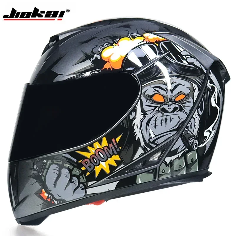 JIEKAI high quality full face motorcycle helmet men racing motorcycle helmet DOT capacete casqueiro casque capacitance