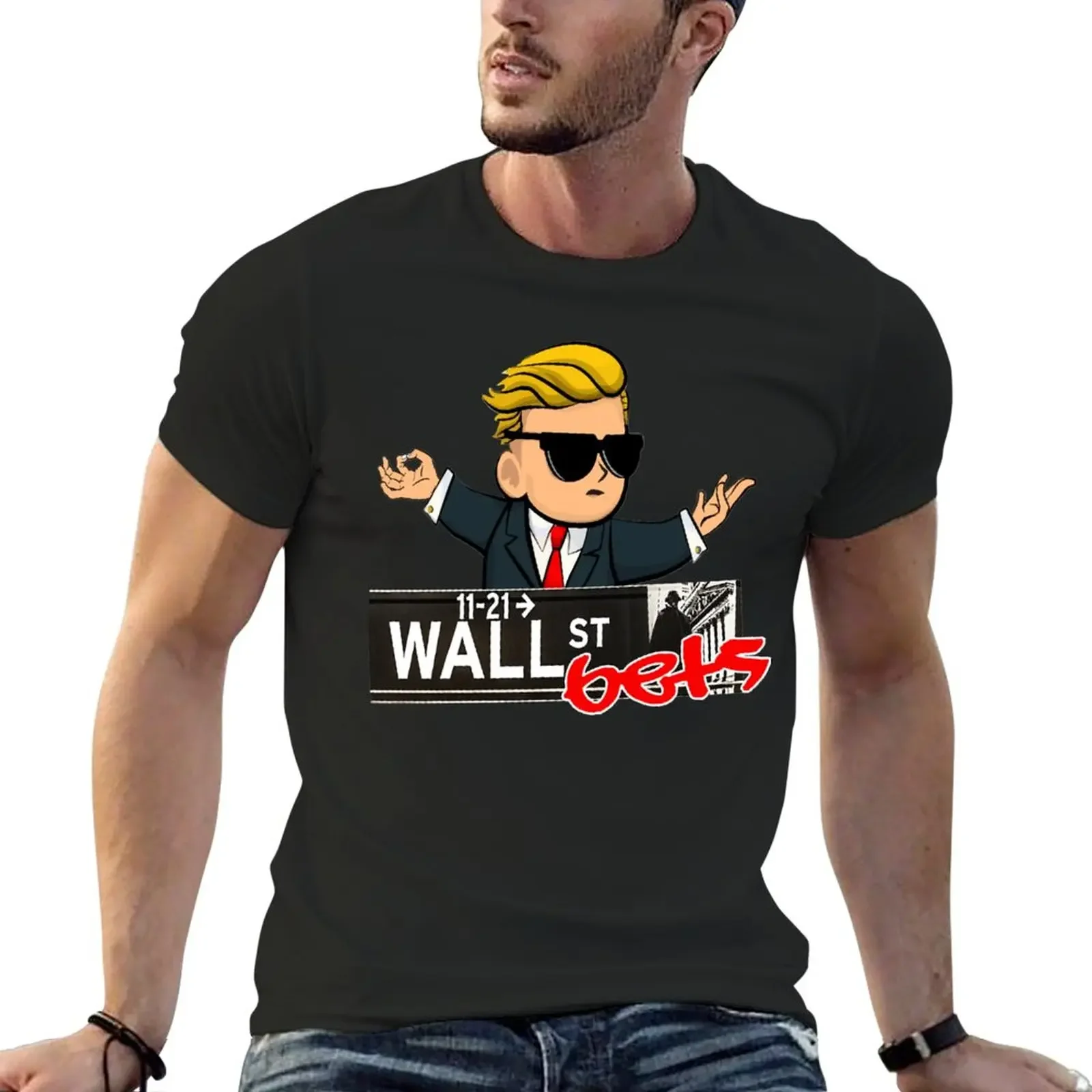 

Wallstreet Bets Funny Investing tee giftinvesting Wallstreetbets appareal Classic T-Shirt plus size tops tshirts for men