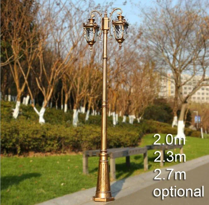 

American European style street lighting garden outdoor post light with rod vintage road lamp landscape light