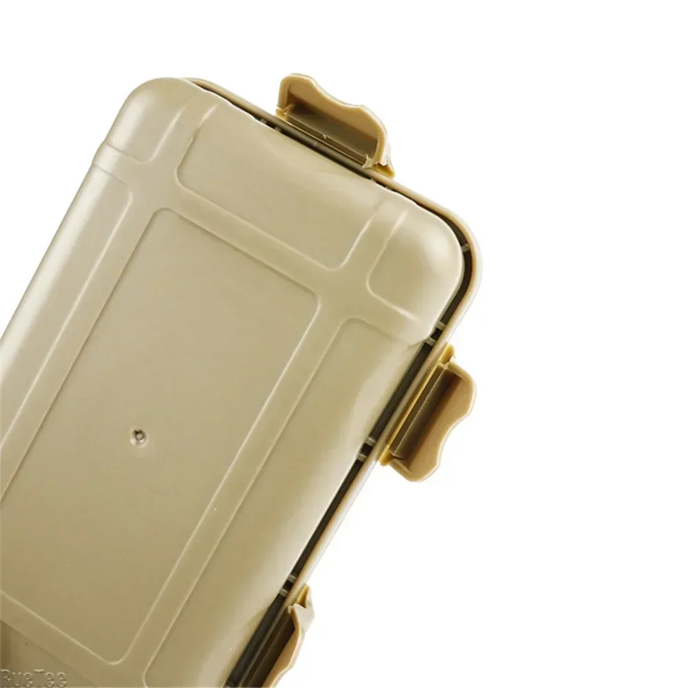 Mini Waterproof Airtight Plastic Storage Case, Sponge Lined Survival Tool Container, Portable Box for Outdoor Camping & Travel