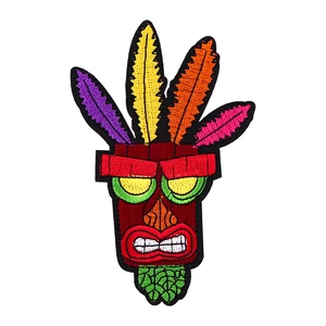 AD2860 Serigala Keren Patch Bordir Di Ransel Video Game Pakaian Stiker Kartun Anime Besi Pada Patch untuk Pakaian Garis-garis 10 patch game penjualan terbaik - №