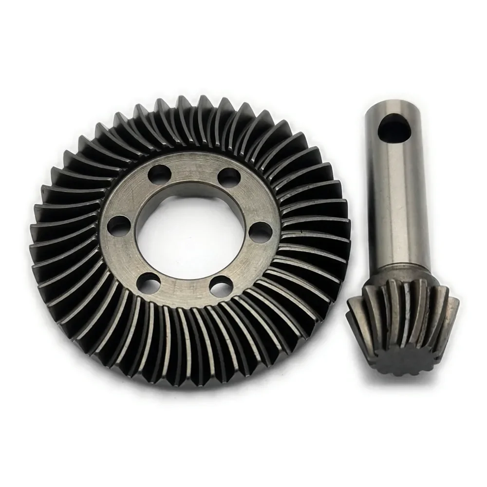 Hard Chrome Steel Front or Rear Spiral Cut Differential Ring and Pinion Gear 43/12T for Axial 1/6 SCX6 AXI252007