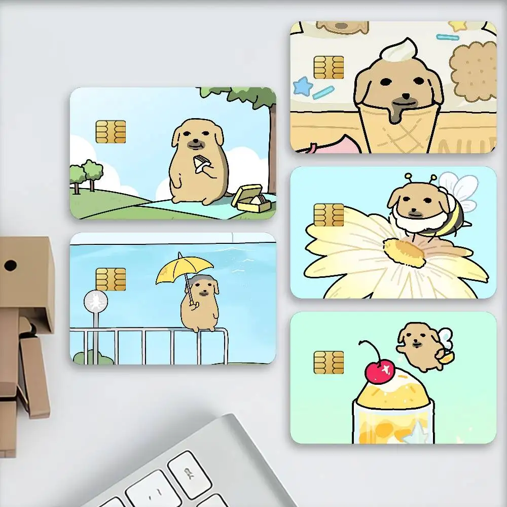 Cartoon Cute N-Nudaeng Waterproof Card Stickers For Credit Cards Debit Cards And Transit Cards 4pcs
