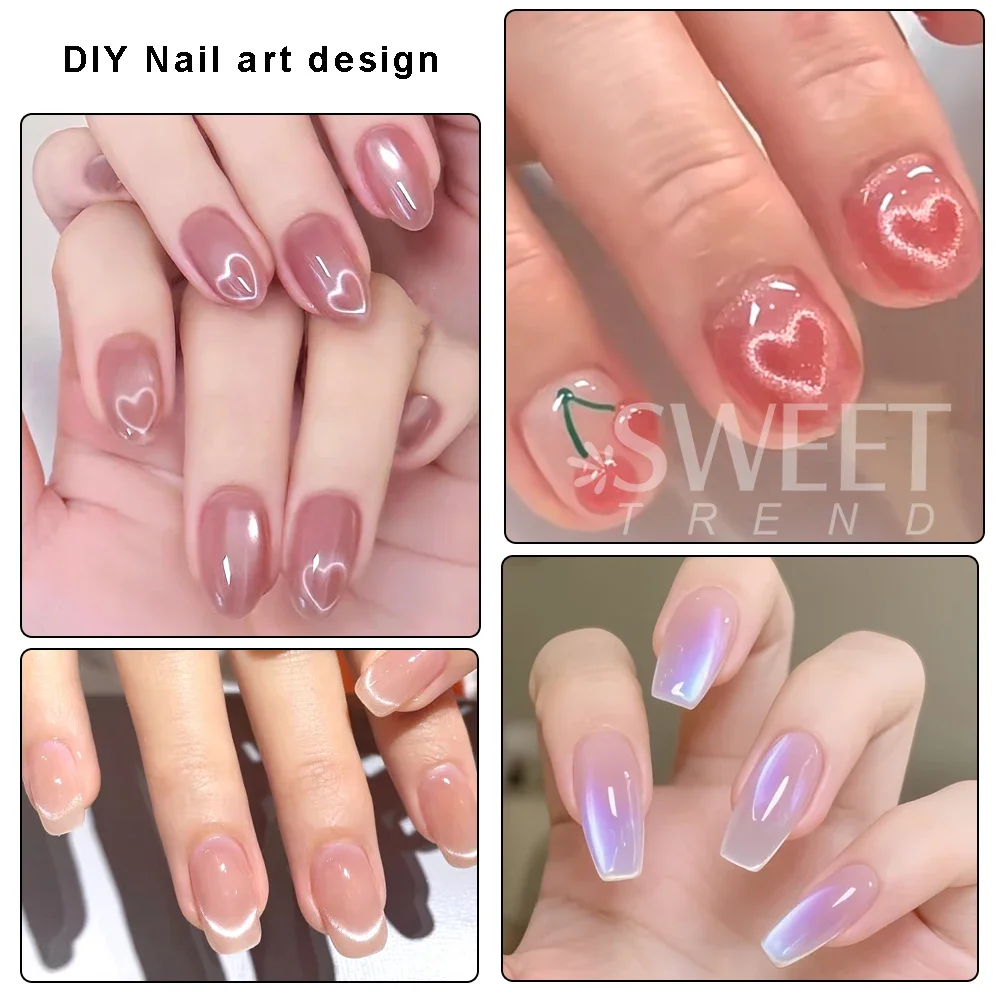 3 في 1 متعددة الوظائف الحب القلب القط العين عصا مغناطيسية ثلاثية الأبعاد القط العين اللوحة مسمار المغناطيس القلم عصا هلام البولندية لأدوات مانيكير