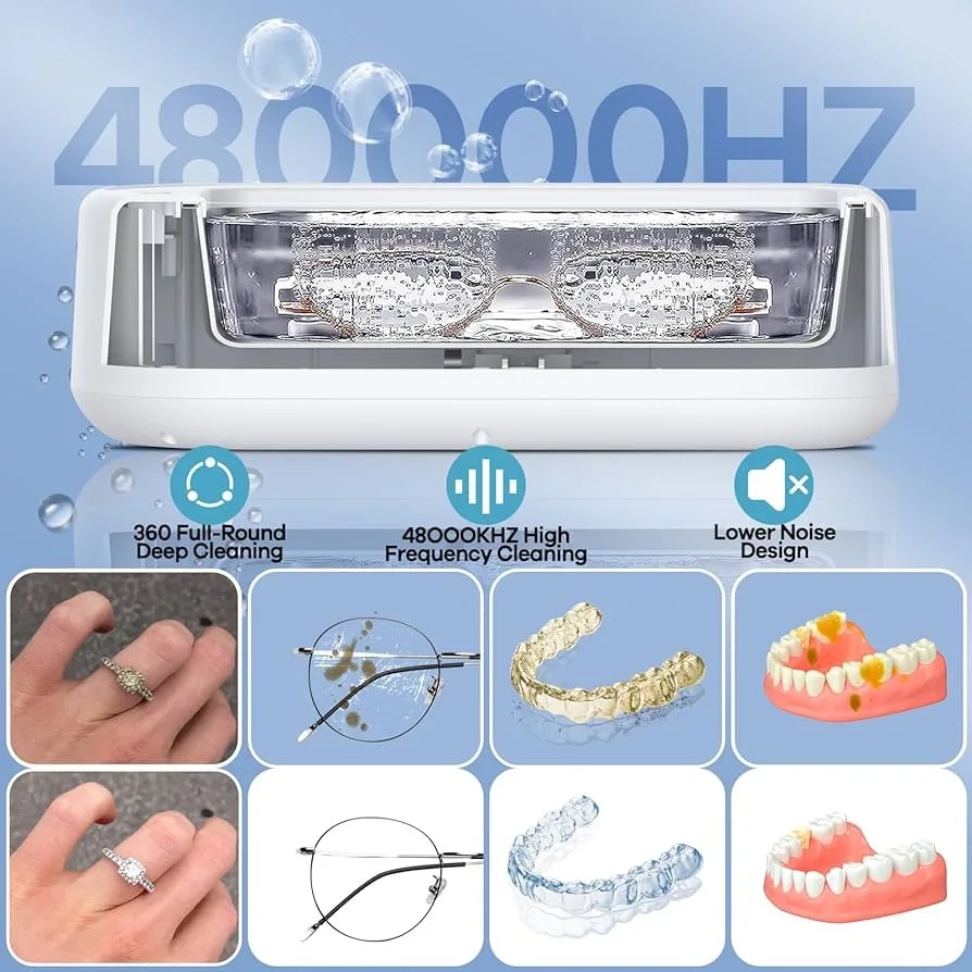 Two Speed Temperature Regulation 18W Ultrasonic Cleaning Machine, Glasses, Jewelry, Makeup Brush Ultrasonic Cleaning Machine