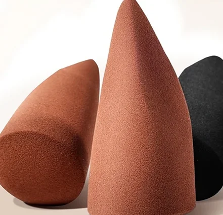 1/2 قطعة ماكياج الدقة الإسفنج الأسود البني الرطب والجاف استخدام إسفنجة لينة مسحوق نفث أطراف الأصابع التجميل نفخة أدوات سهلة الاستخدام