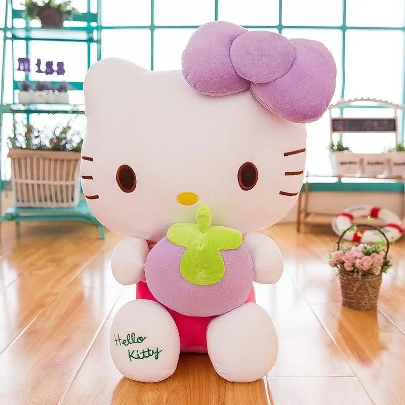 Hello Kitty New Kawaii Kt Cat Doll Plush Toy Cute Ice Cream Sunflower Bamboo Strawberry Bed Sofa Decorations Girls Gift