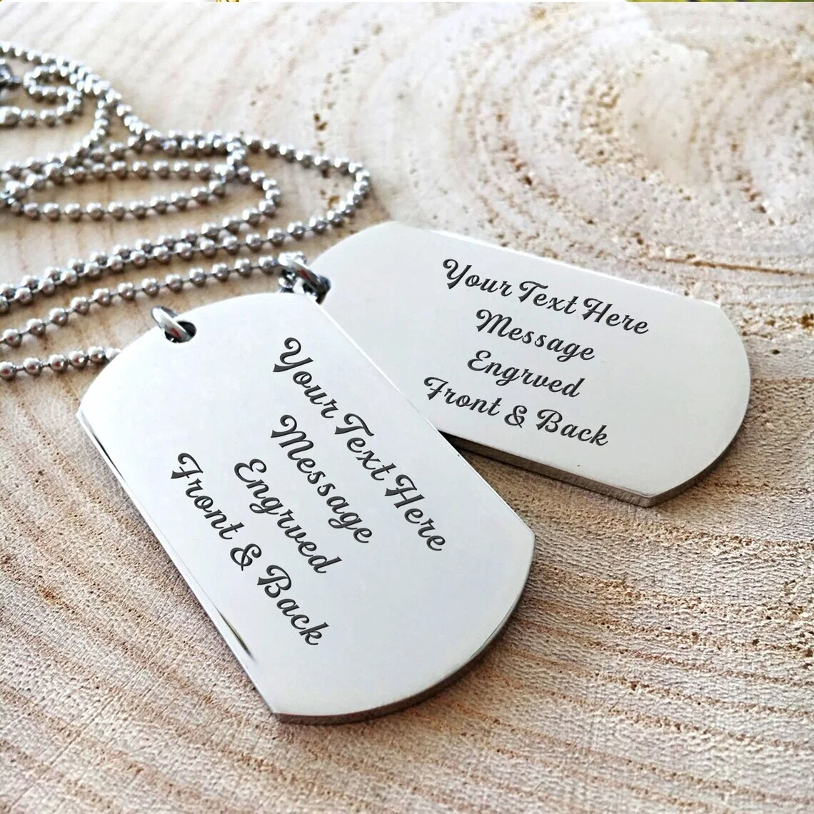 Персонализированные собачьи би – обзор и цена Mens Dog Tag Necklace
