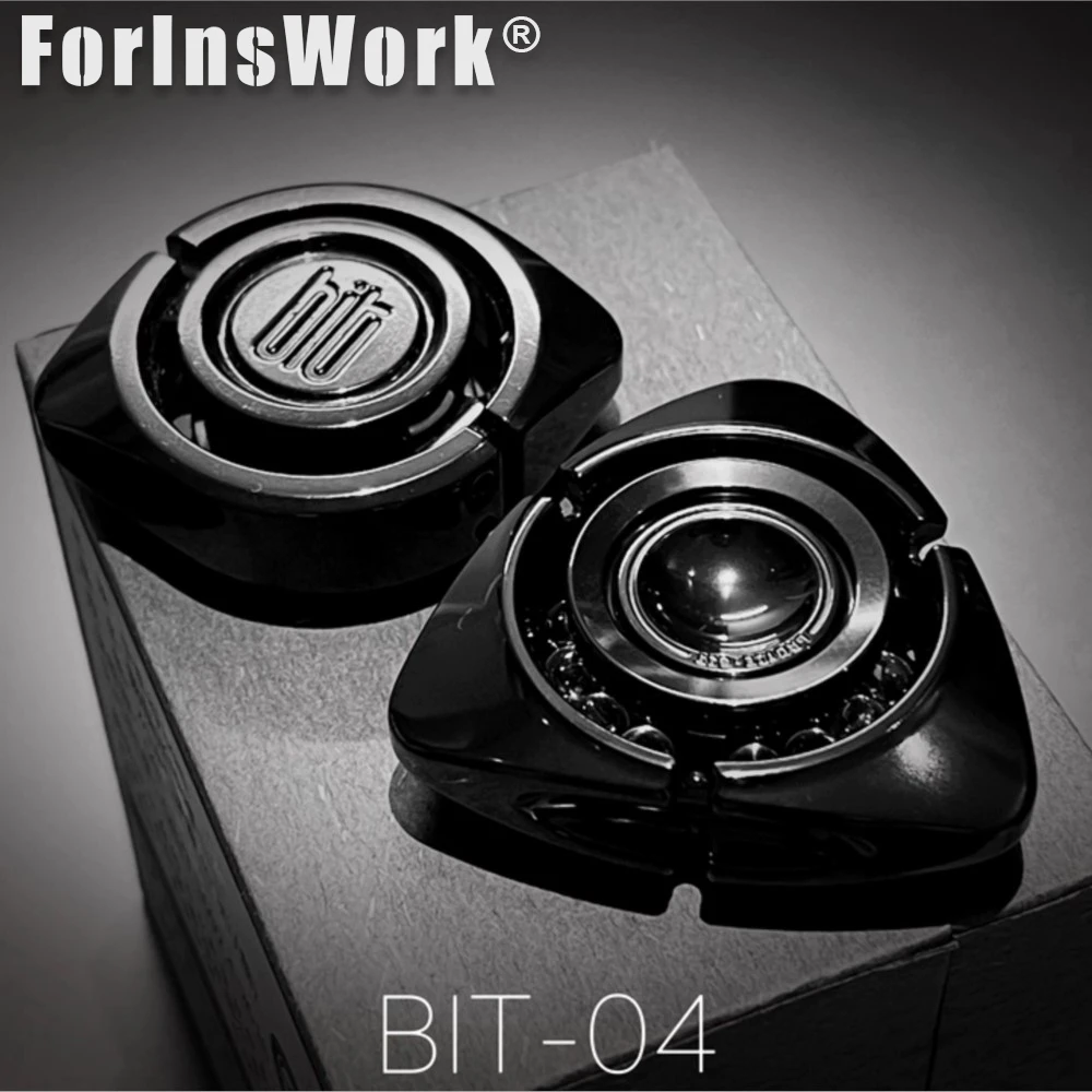 LAUTEI BIT-04 الزركونيوم تلميع ثلاثي أوراق تململ سبينر المعادن EDC لعبة للبالغين الإجهاد الإغاثة فنجر سبينر بت سلسلة #2