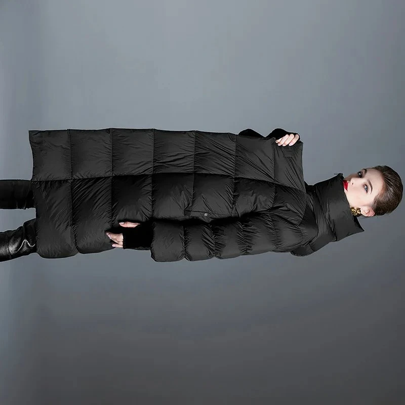 Fall/Winter New Models Women's Down Jackets Mid-length Loose Fit Hooded Thickened White Duck Down Puffer Coats Winter Wear  2025