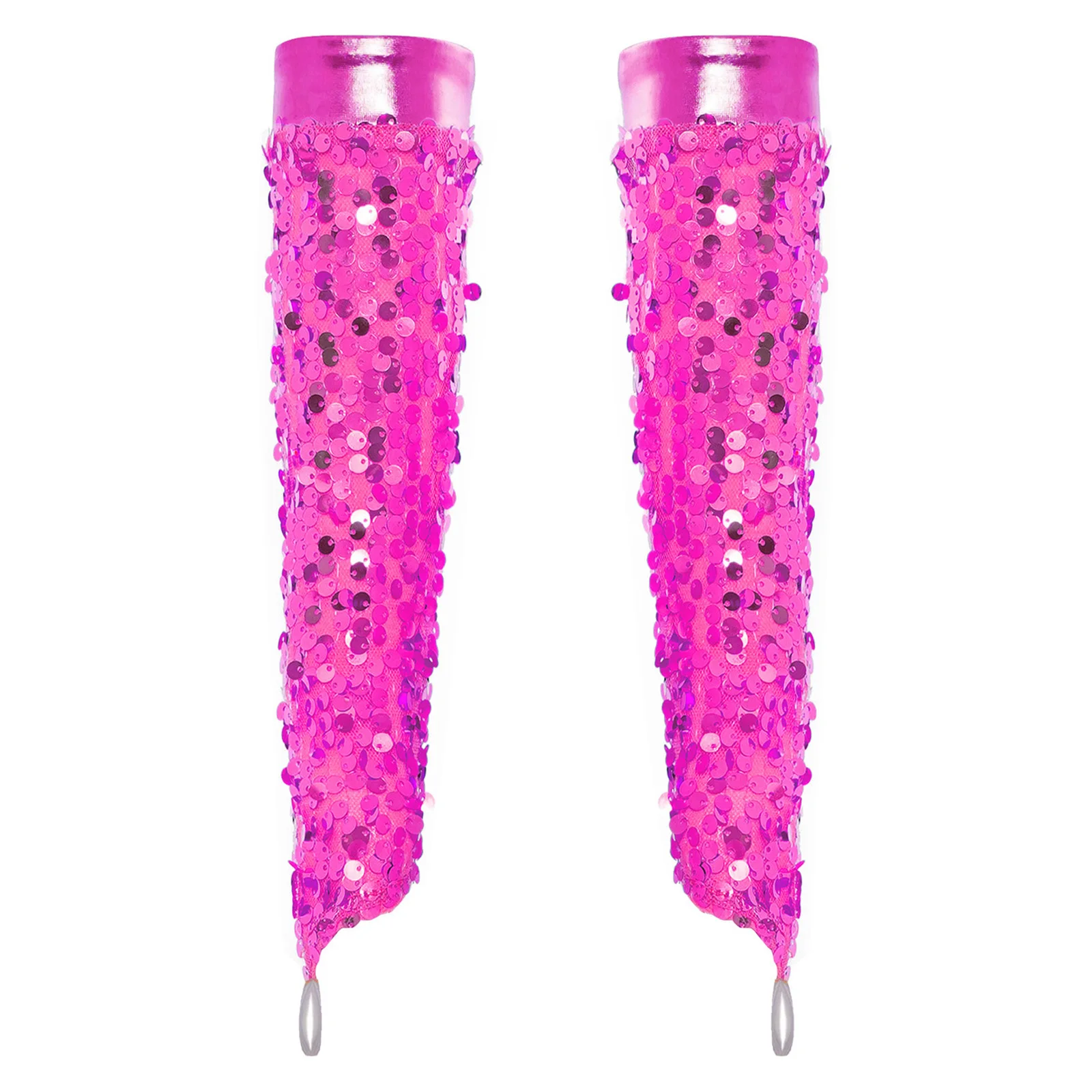 1Pair Kids Girls Party Gloves Sparkling Sequins Gloves Fingerless Mittens Performance Dancewear Jazz Dance Costume Accessories