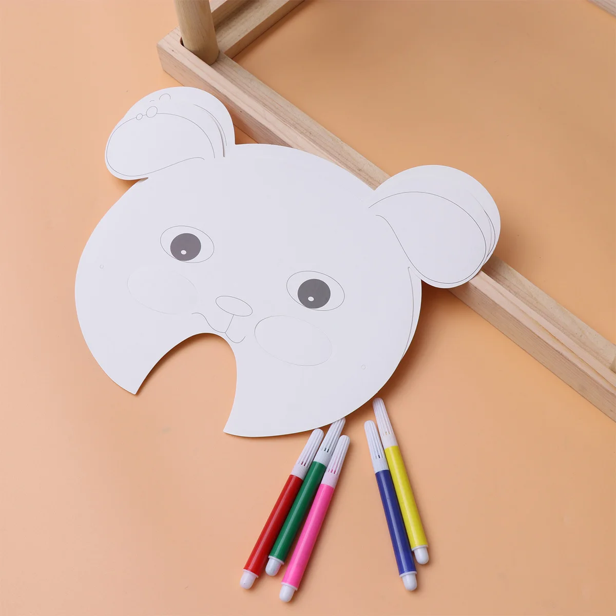 مجموعة قناع فني مكونة من 15 قطعة، قناع وجه على شكل حيوان مصنوع يدويًا للأطفال، لعبة رسم، نشاط ممتع للتطوير الحسي #5