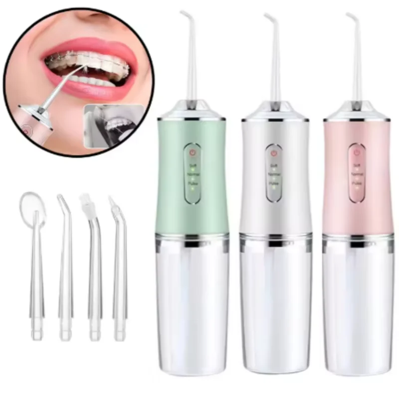 

1/3pcs mix Portable Water Flosser Oral Irrigator Cordless Waterproof Dental Jet Teeth Cleaner 4 Tips USB Rechargeable