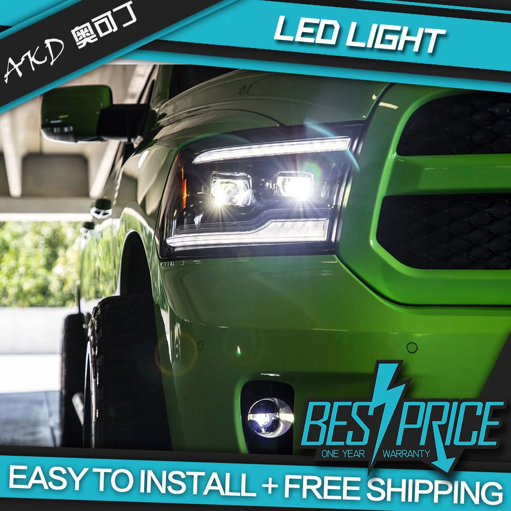 Car Styling Head Lamp for Dodge Ram Headlights 2009-2018 Ram1500 2500 LED Headlight DRL Projector Lens Reverse auto Accessories