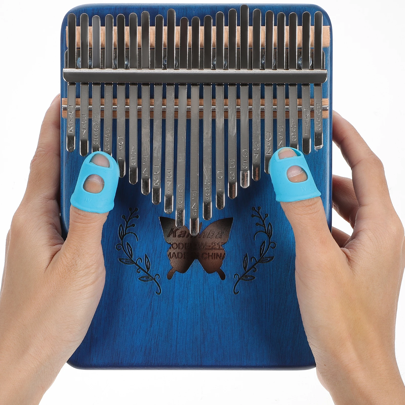 

1 Set 21 Tones Kalimba Thumb Hand Piano Wooden Square Mbira Portable Music Instrument Gift Keys Finger Piano