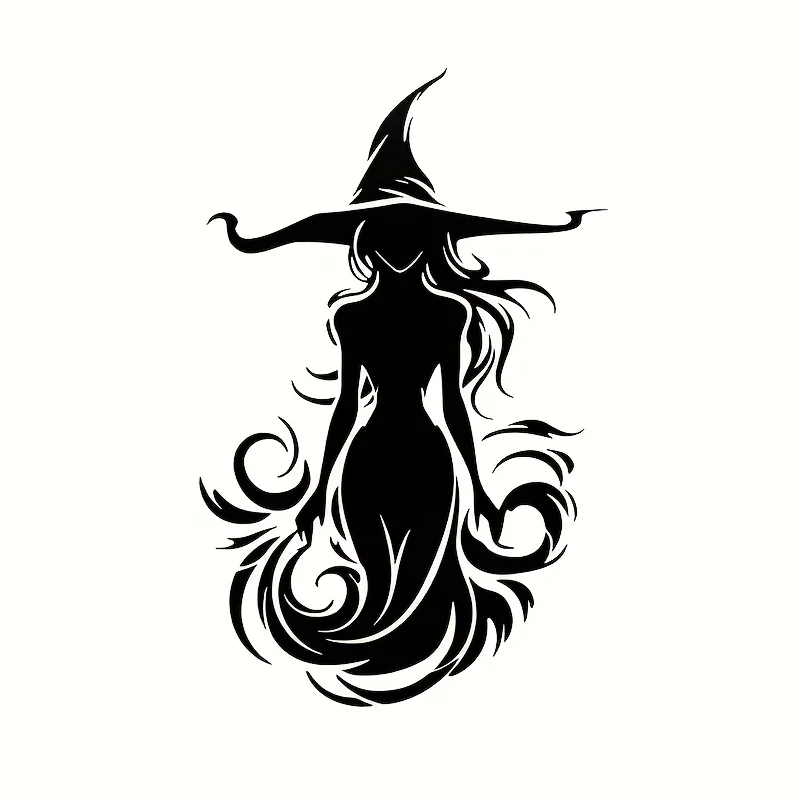 

1pc Enchanting Witch Car Decal For Door Decor Colorful Car Stickers Auto Automobile Decals