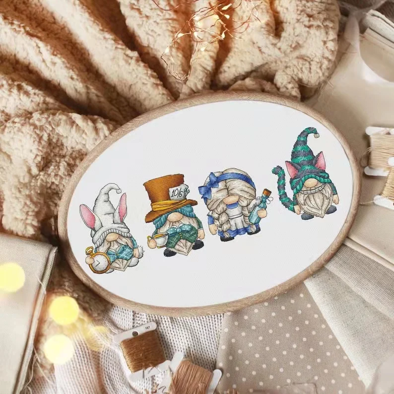 Cross Stitch Patterns DIY Embroidery Threads Handiwork Needlework Handmade Sewing Dwarves 50-24