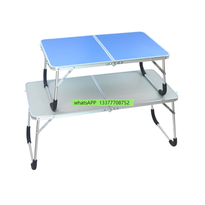 Aluminum Alloy Folding Computer Table Bed Dining Travel Outdoor Camping Table Portable with Handle