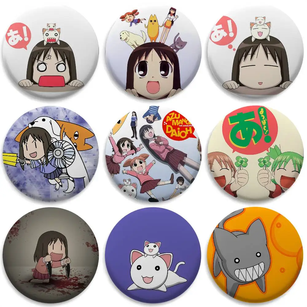 

Anime A-Azumanga Daioh Badges Round Exquisite Badge Brooches Creative Pins For Clothes Hat Backpack Gift Accessories