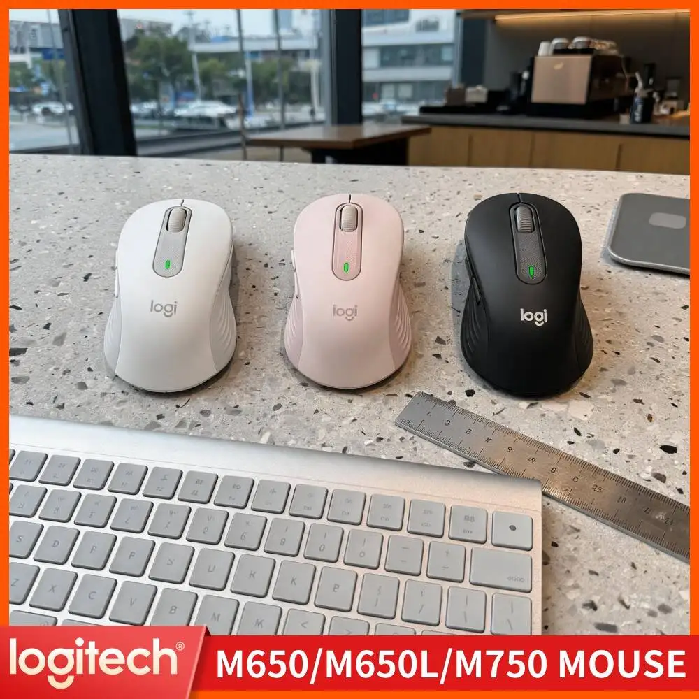 Logitech M650 Ergonomic Mouse Wireless Quiet Operation Advanced Optical Sensor 10M Working Distance For Professional Office Use