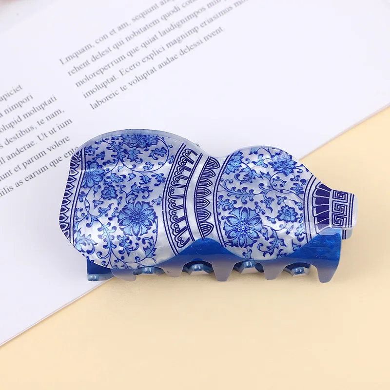 Fashion Double-Sided Printed Cartoon Fruit Hair Claw Clip Acrylic Cute Food Hair Clips Gift For Girls Headwear Accessories Women