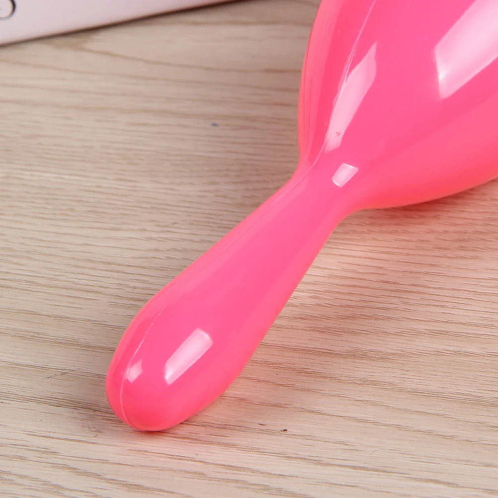 

6 pcs 19Cm Solid Color Maracas Eco-Friendly Painted Handle Rhythm Educational For Kids Toddlers Kindergarten (Random Color)