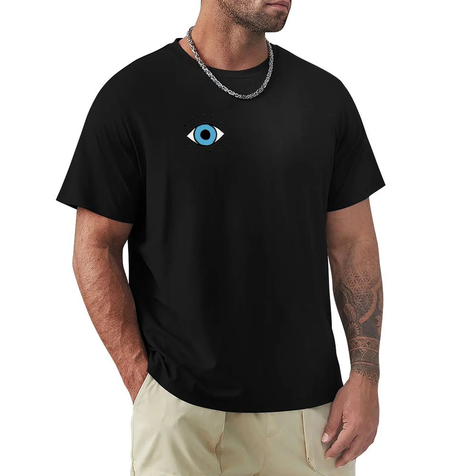

Evil Eye T-Shirt Basic Crew Neck Short Sleeve Top