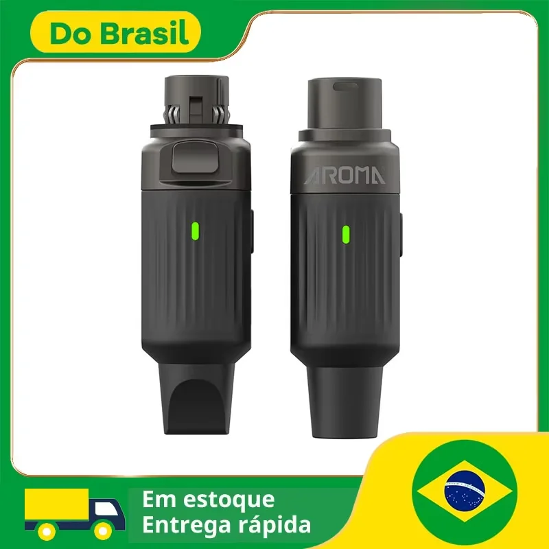 Sistema de microfone sem fio AROMA ARC2, receptor transmissor de microfone XLR para microfones dinâmicos/harmônicos/PA/mixer/câmera DSLR