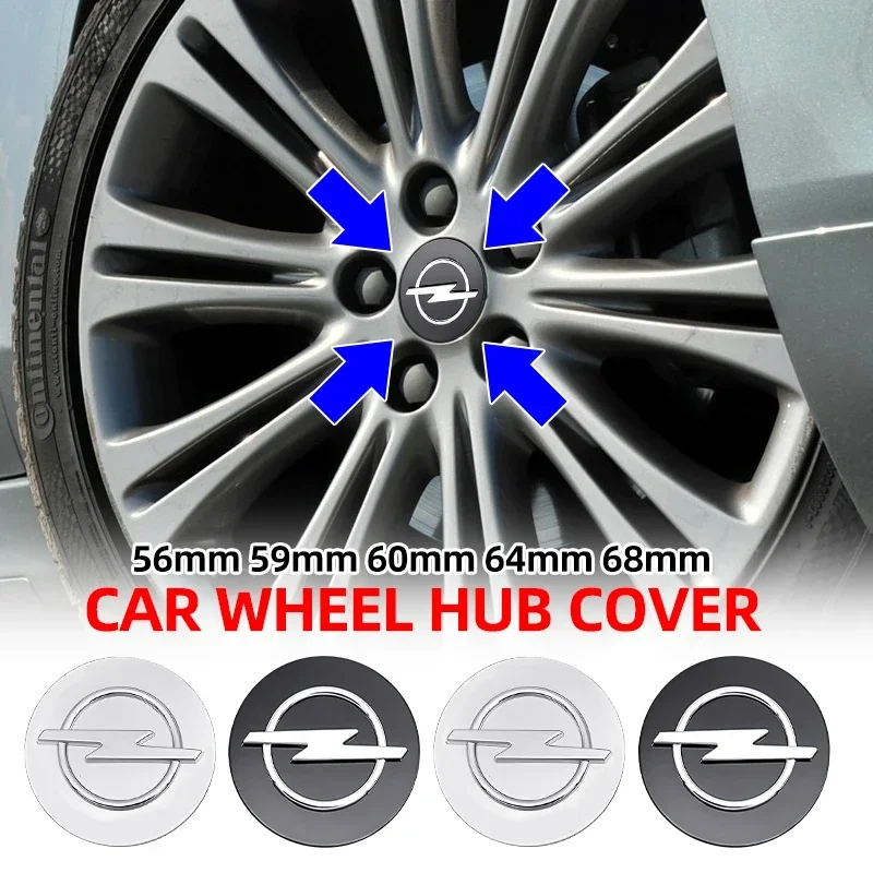4pcs Automobile wheel center hub covers are auto parts For Opel Corsa Astra Insignia Vectra Zafira Meriva Mokka Grandland Vivaro