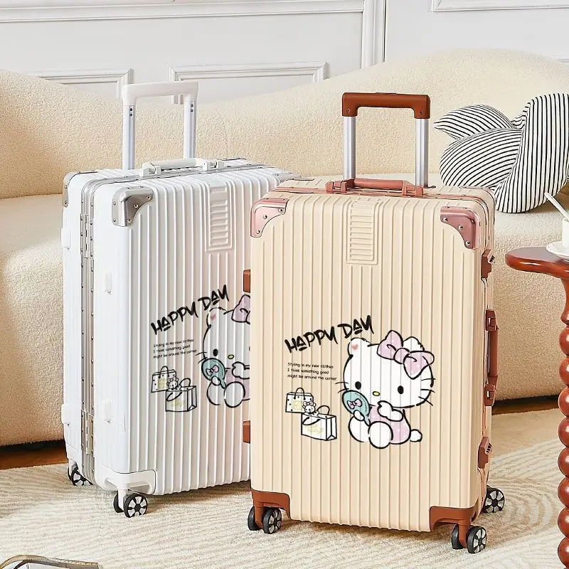 

Sanrio Genuine Trolley Suitcase Suitcase Hello Kitty Cartoon New Cute Password Lock Universal Wheel Large Capacity Boarding Case